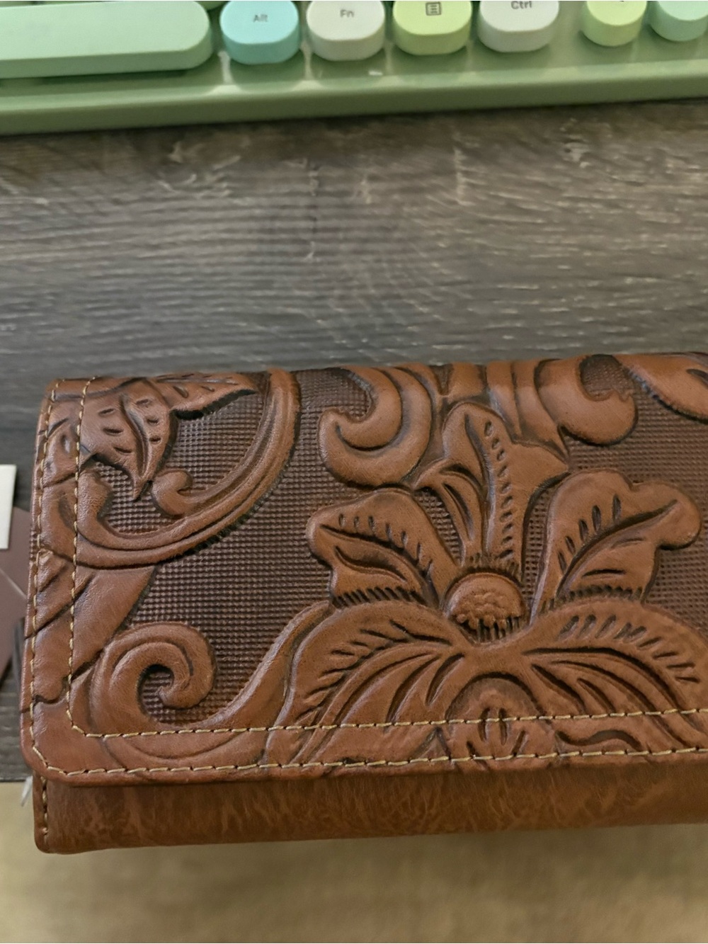 New with tags boc Brown Embossed Floral Women's Wallet